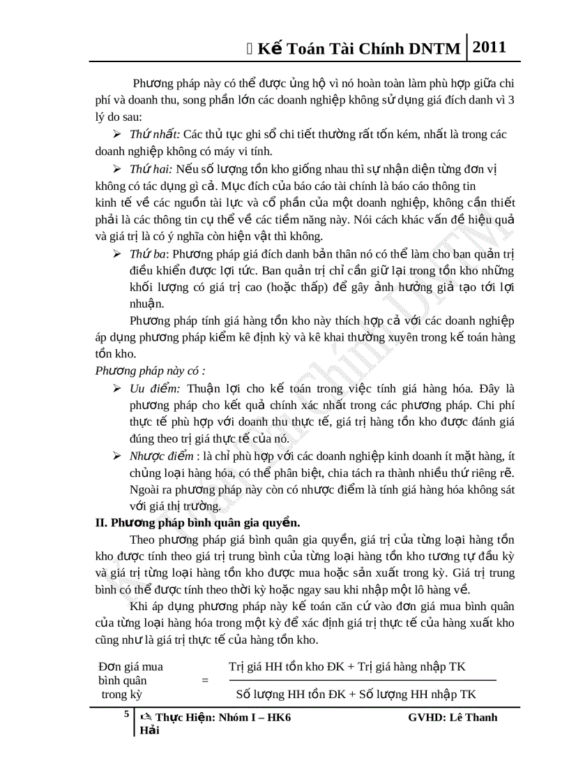 image for page Kế Toán Tài Chính DNTM Các Phương Pháp Tính Giá Trị Hàng Tồn Kho Kế Toán Dự Phòng Giảm Giá Tồn Kho