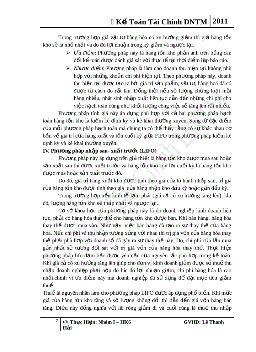 image for page Kế Toán Tài Chính DNTM Các Phương Pháp Tính Giá Trị Hàng Tồn Kho Kế Toán Dự Phòng Giảm Giá Tồn Kho