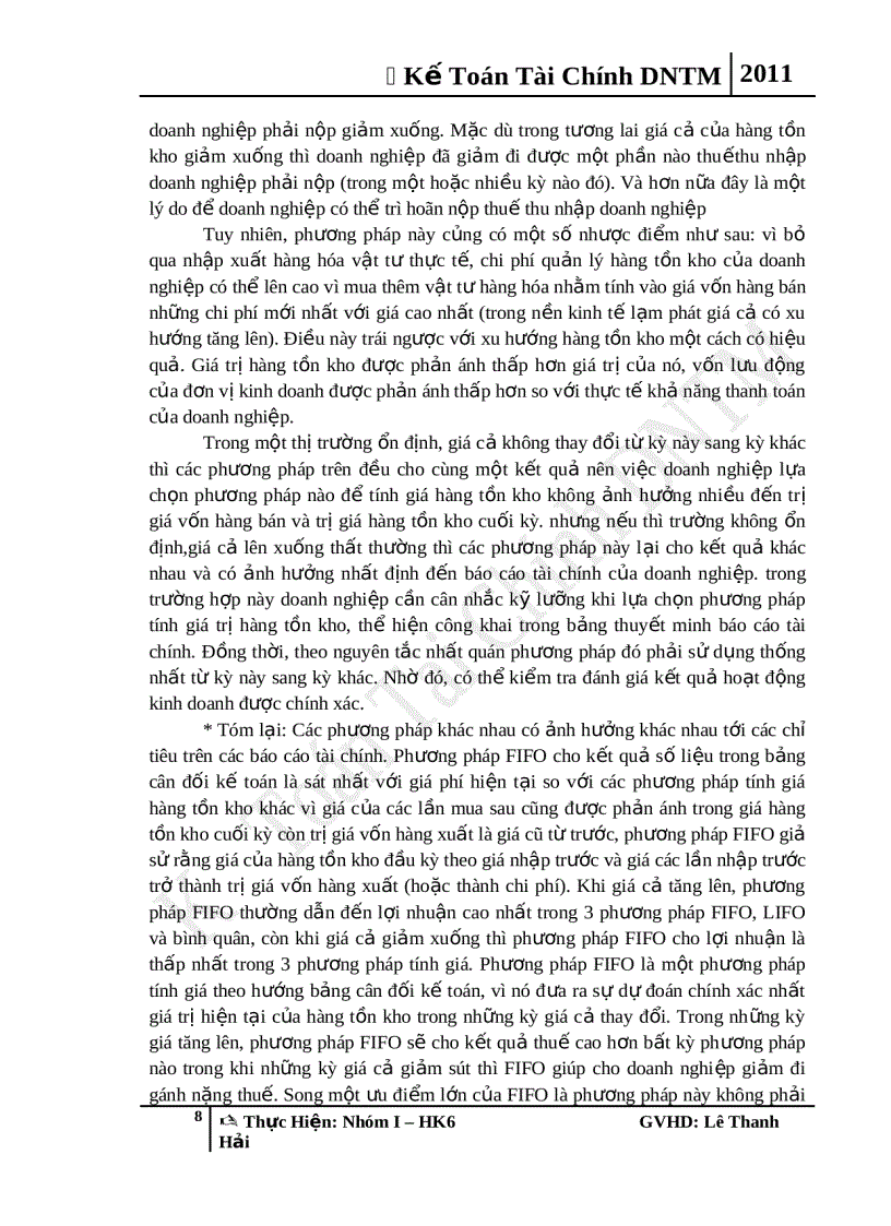 image for page Kế Toán Tài Chính DNTM Các Phương Pháp Tính Giá Trị Hàng Tồn Kho Kế Toán Dự Phòng Giảm Giá Tồn Kho