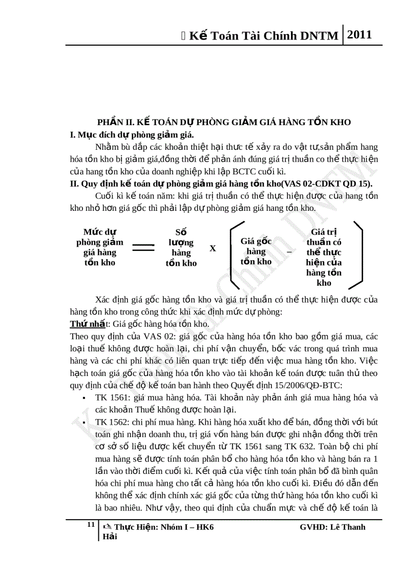 image for page Kế Toán Tài Chính DNTM Các Phương Pháp Tính Giá Trị Hàng Tồn Kho Kế Toán Dự Phòng Giảm Giá Tồn Kho