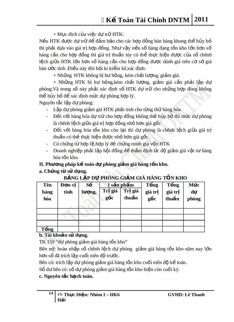 image for page Kế Toán Tài Chính DNTM Các Phương Pháp Tính Giá Trị Hàng Tồn Kho Kế Toán Dự Phòng Giảm Giá Tồn Kho