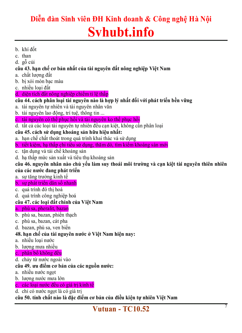 image for page Trắc nghiệm địa lý kinh tế