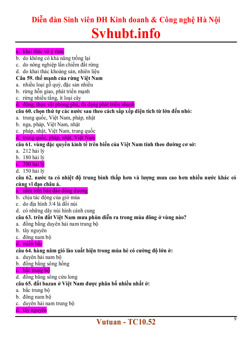 image for page Trắc nghiệm địa lý kinh tế