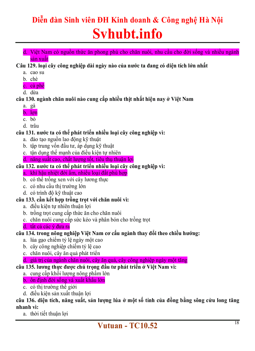 image for page Trắc nghiệm địa lý kinh tế