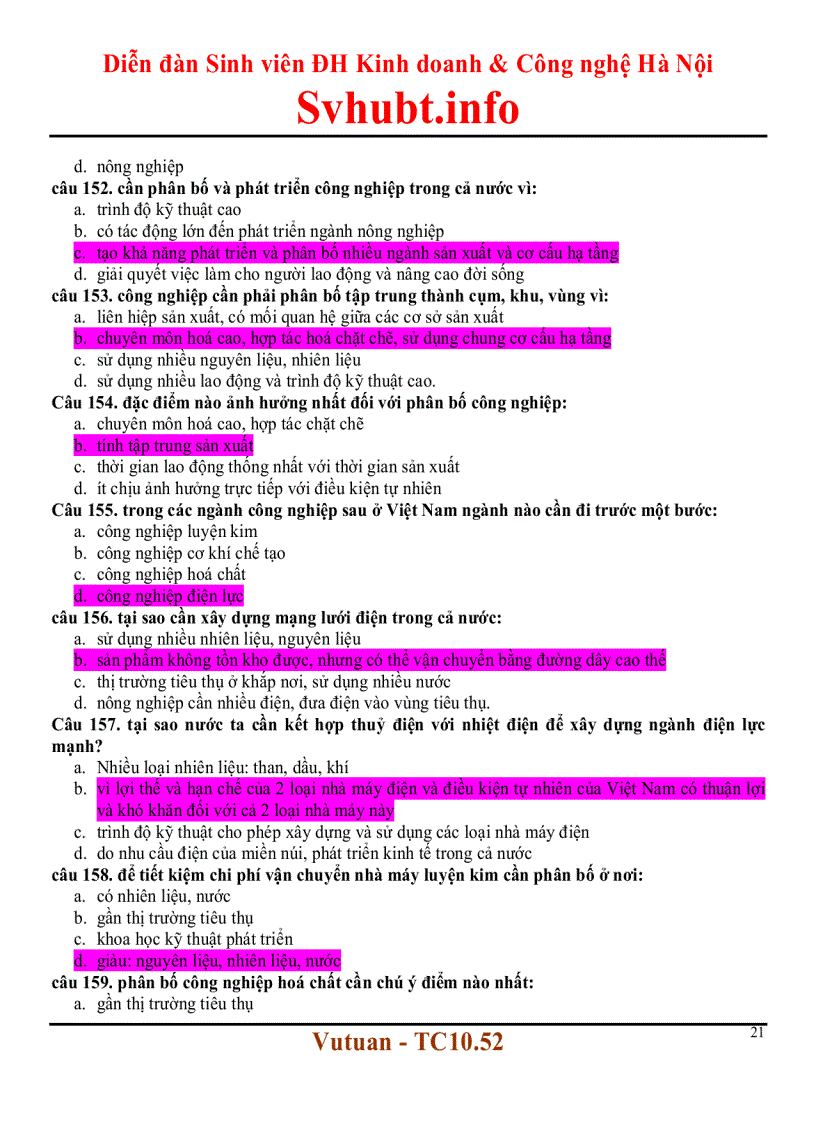 image for page Trắc nghiệm địa lý kinh tế