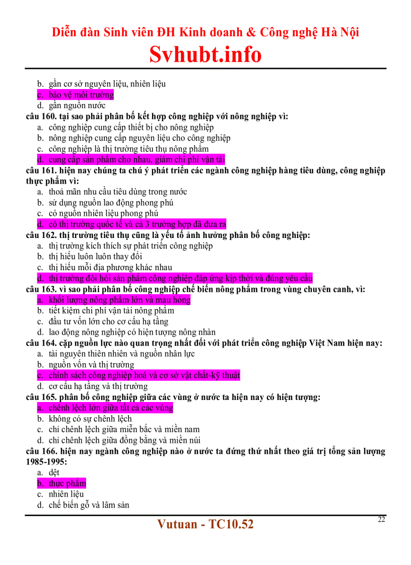 image for page Trắc nghiệm địa lý kinh tế