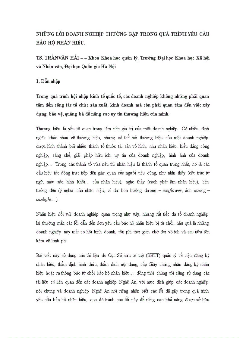 image for page Những lỗi doanh nghiệp thường gặp trong quá trình yêu cầu bảo hộ nhãn hiệu