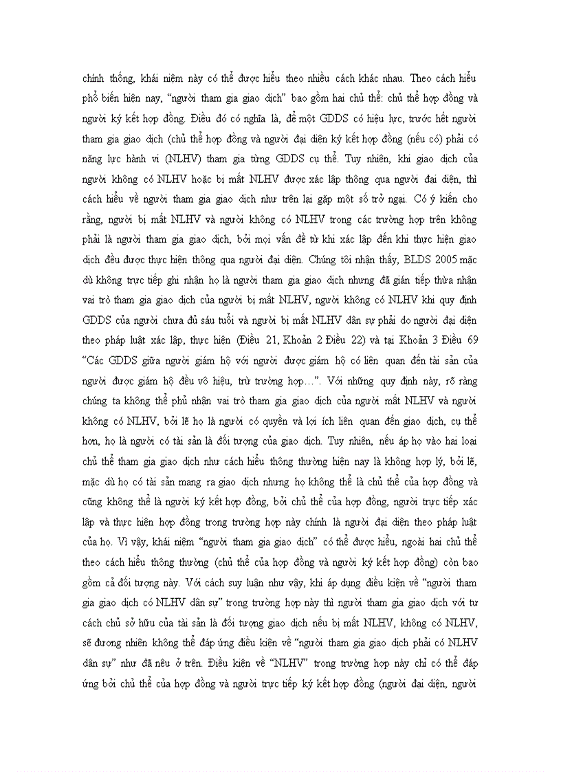 image for page Điều kiện có hiệu lực của giao dịch dân sự theo quy định của bộ luật dân sự năm 2005