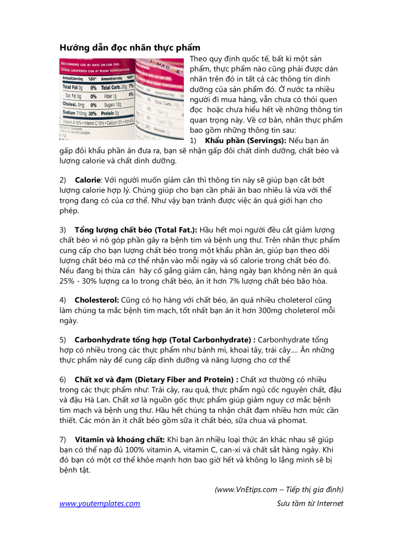 image for page Hướng dẫn đọc nhãn thực phẩm