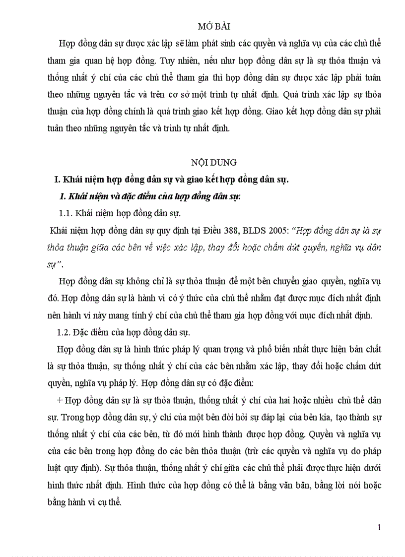 image for page Hợp đồng dân sự và giao kết hợp đồng dân sự