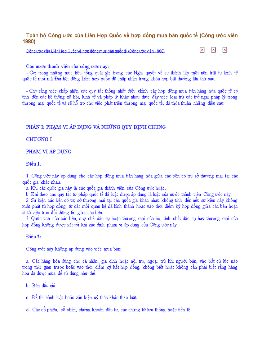 image for page Toàn bộ Công ước của Liên Hợp Quốc về hợp đồng mua bán quốc tế Công ước viên 1980