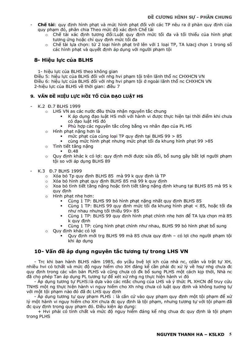 image for page Đề cương hình sự phần chung