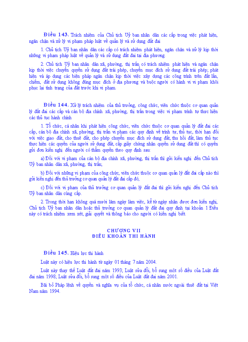 image for page Luật của quốc hội nước cộng hòa xã hội chủ nghĩa việt nam số13 2003 qh11 về đất đai