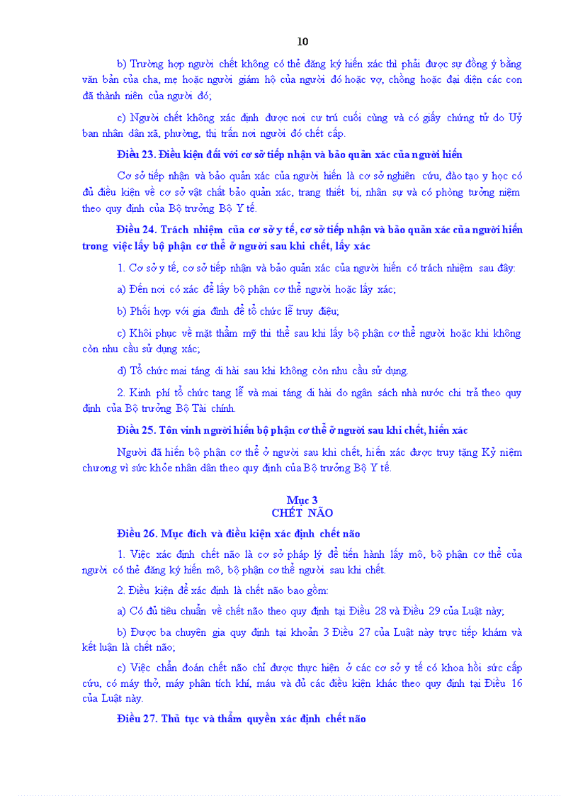 image for page Luật hiến lấy ghép mô bộ phận cơ thể người và hiến lấy xác