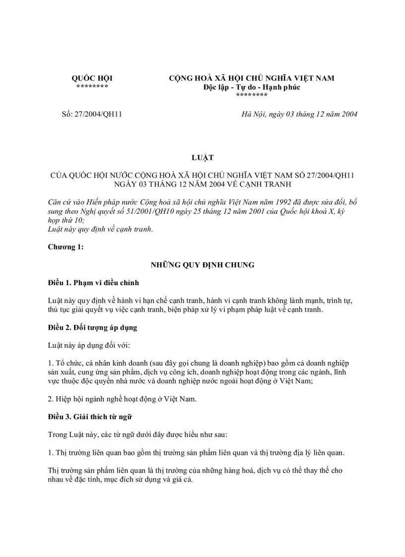 image for page Luật quy định về cạnh tranh