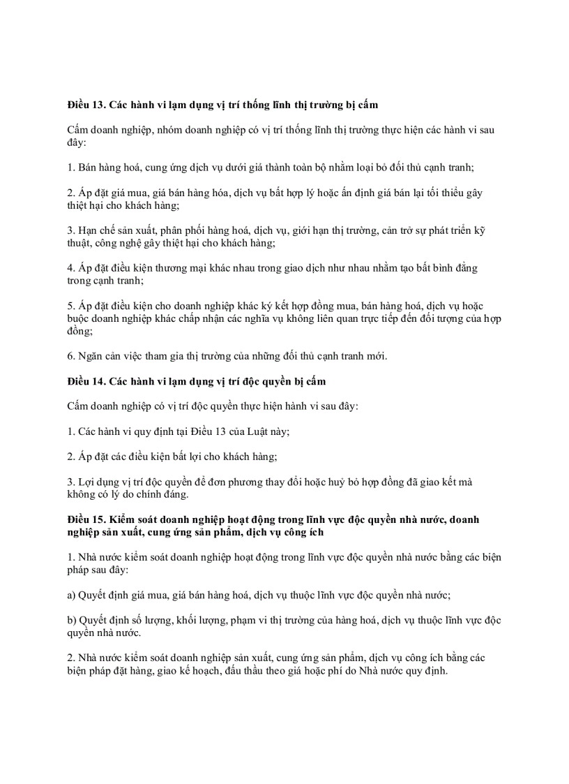 image for page Luật quy định về cạnh tranh