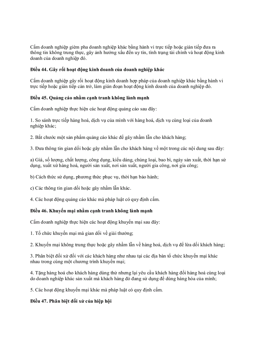 image for page Luật quy định về cạnh tranh