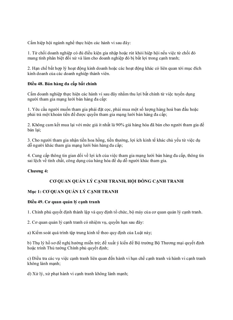 image for page Luật quy định về cạnh tranh