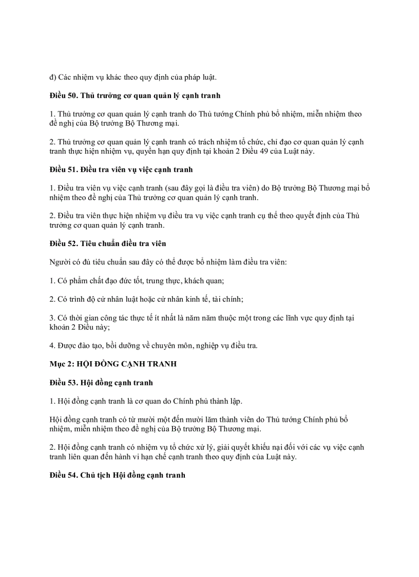 image for page Luật quy định về cạnh tranh