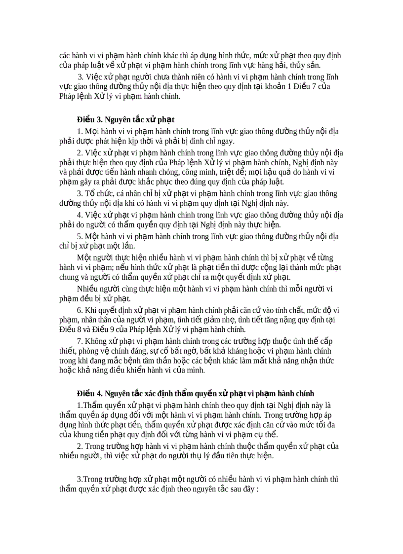 image for page Quy định xử phạt vi phạm hành chính trong lĩnh vực giao thông đường thủy nội địa