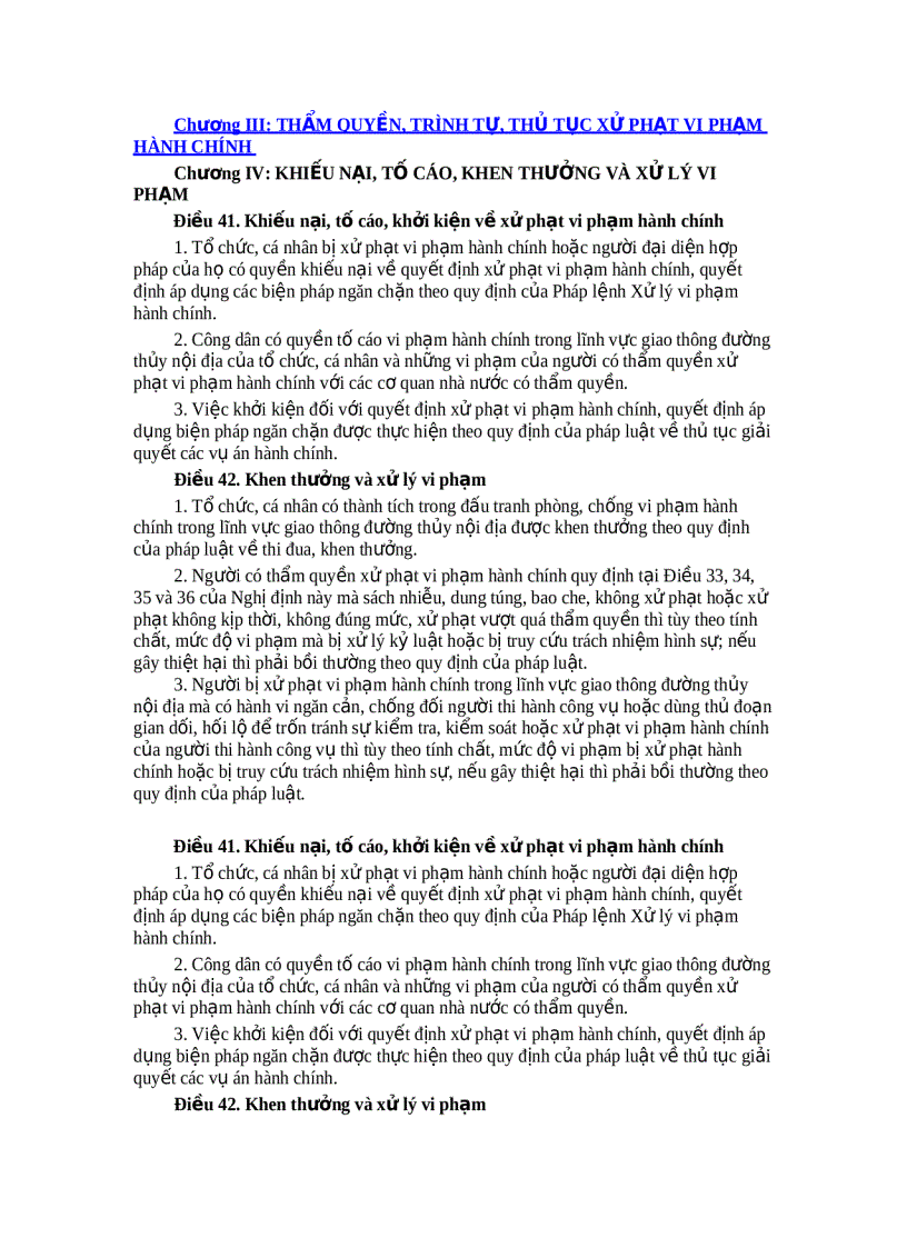 image for page Quy định xử phạt vi phạm hành chính trong lĩnh vực giao thông đường thủy nội địa