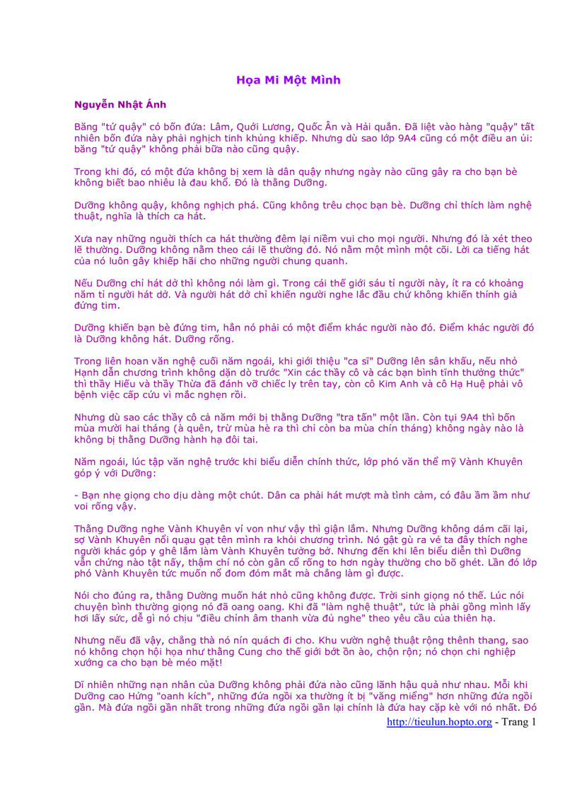 image for page Họa mi một mình