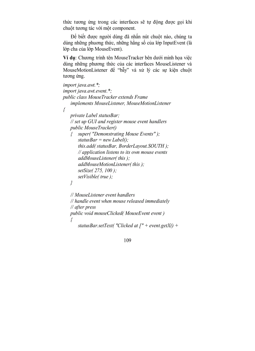 image for page Các đối tượng khung chứa Container