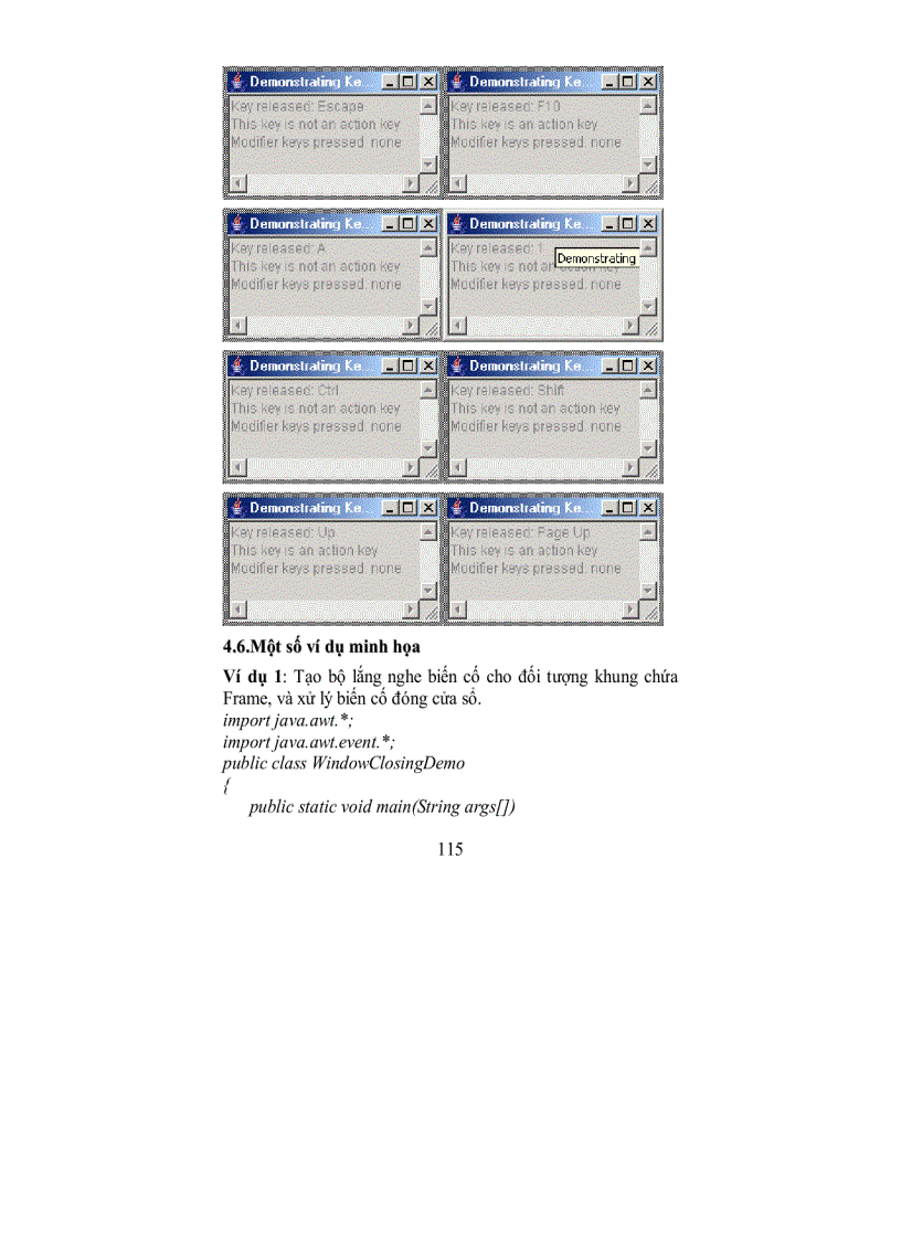 image for page Các đối tượng khung chứa Container