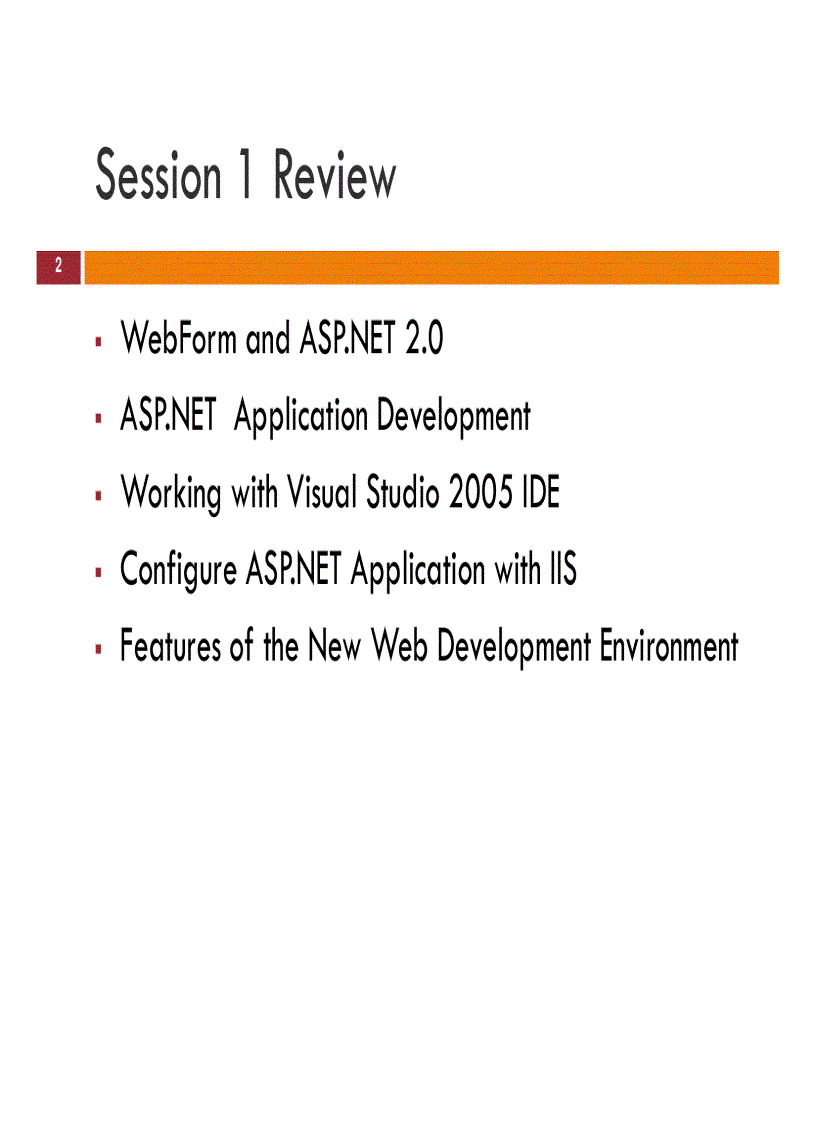 image for page Session 2 Basics of ASP NET