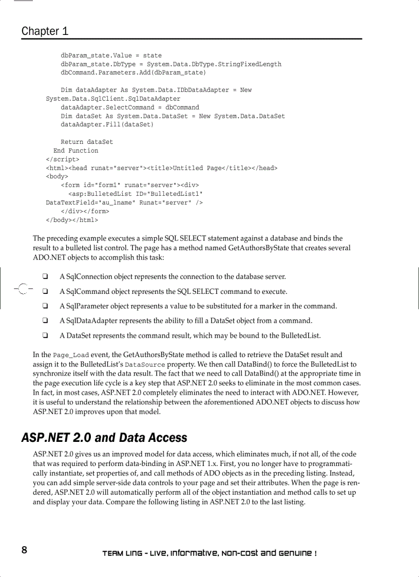 image for page Beginning ASP NET 2 0 Databases Beta Preview