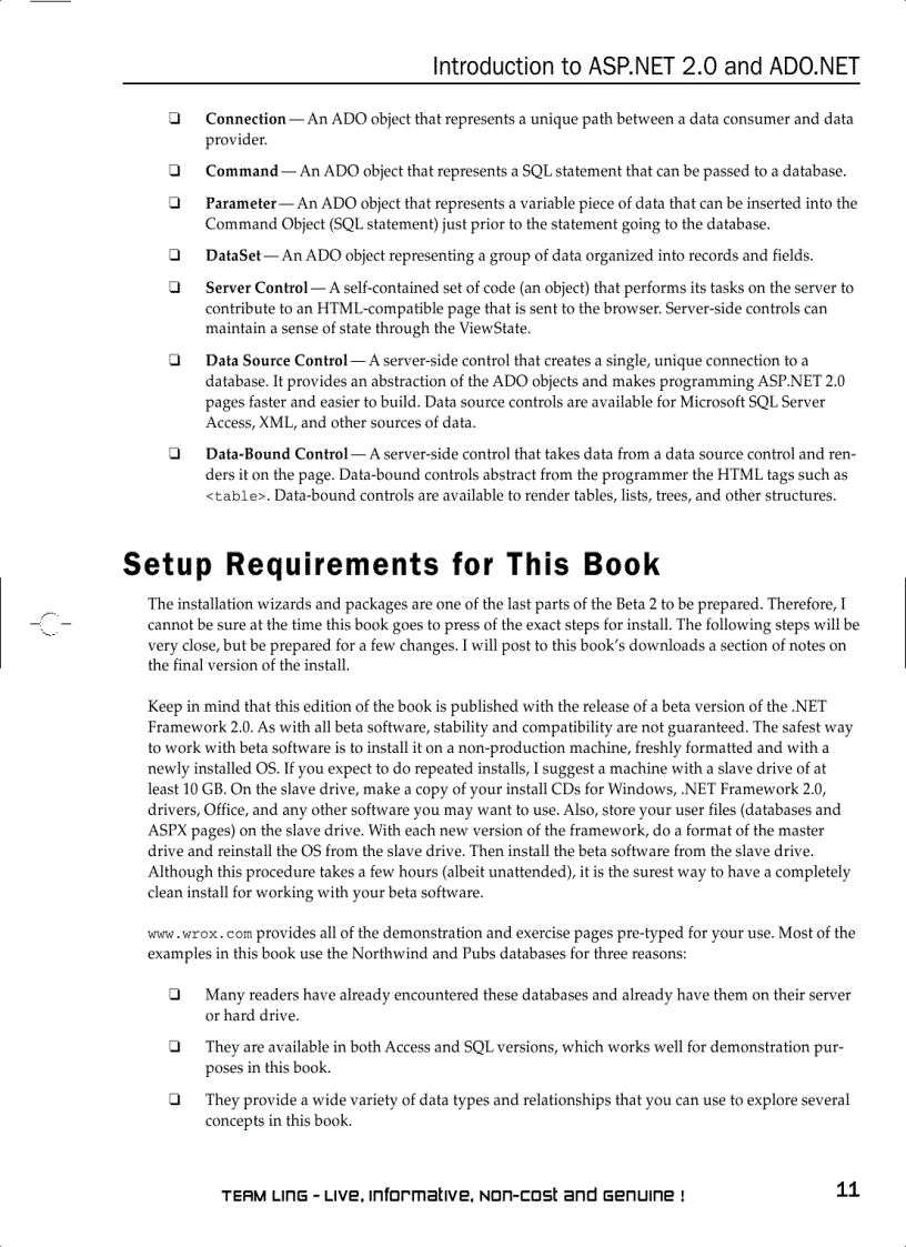 image for page Beginning ASP NET 2 0 Databases Beta Preview