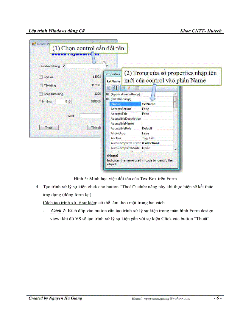 image for page Bài tập 4 C Windows Form Application Basic