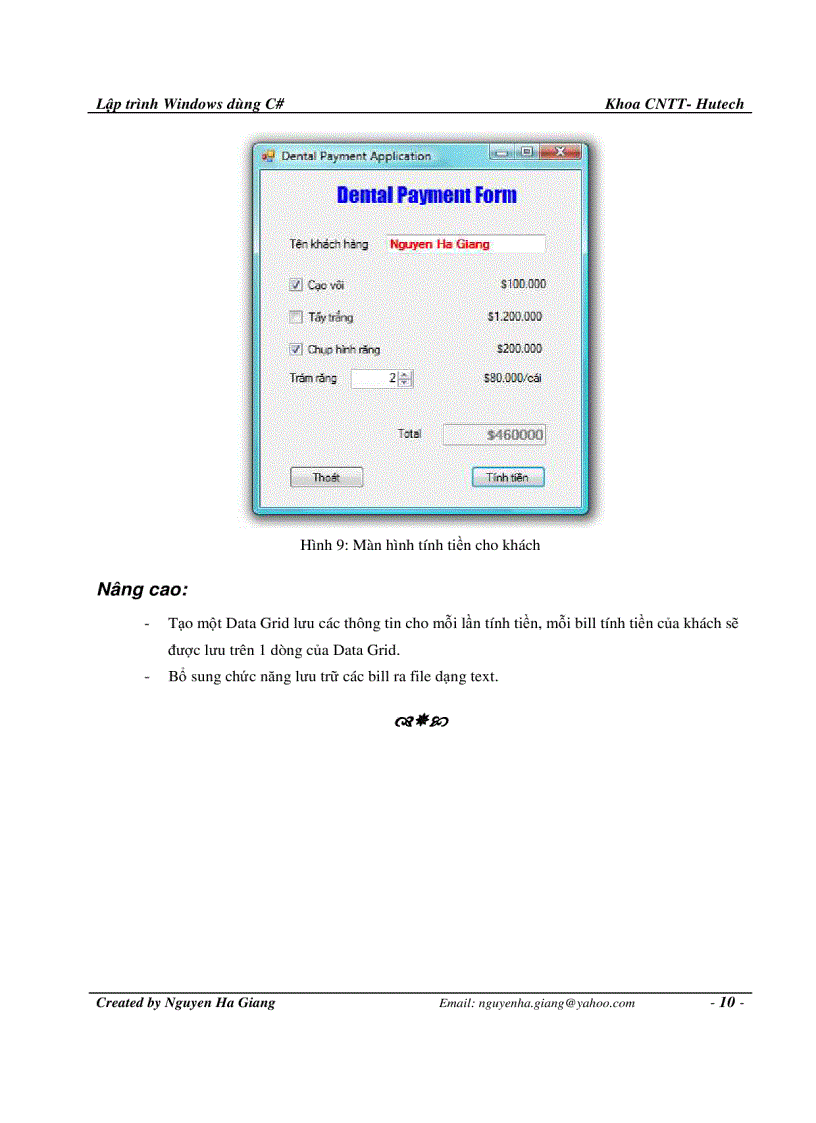 image for page Bài tập 4 C Windows Form Application Basic
