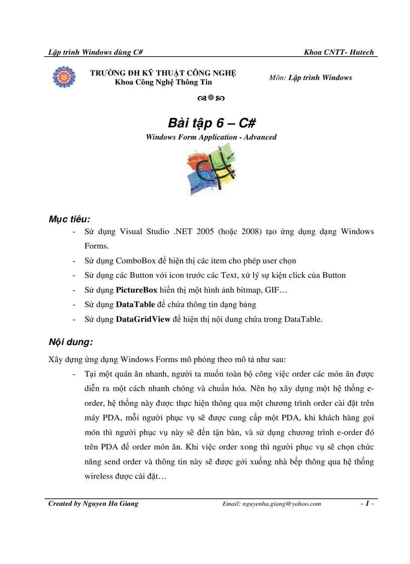 image for page Bài tap 6 C Windows Form Application Advanced