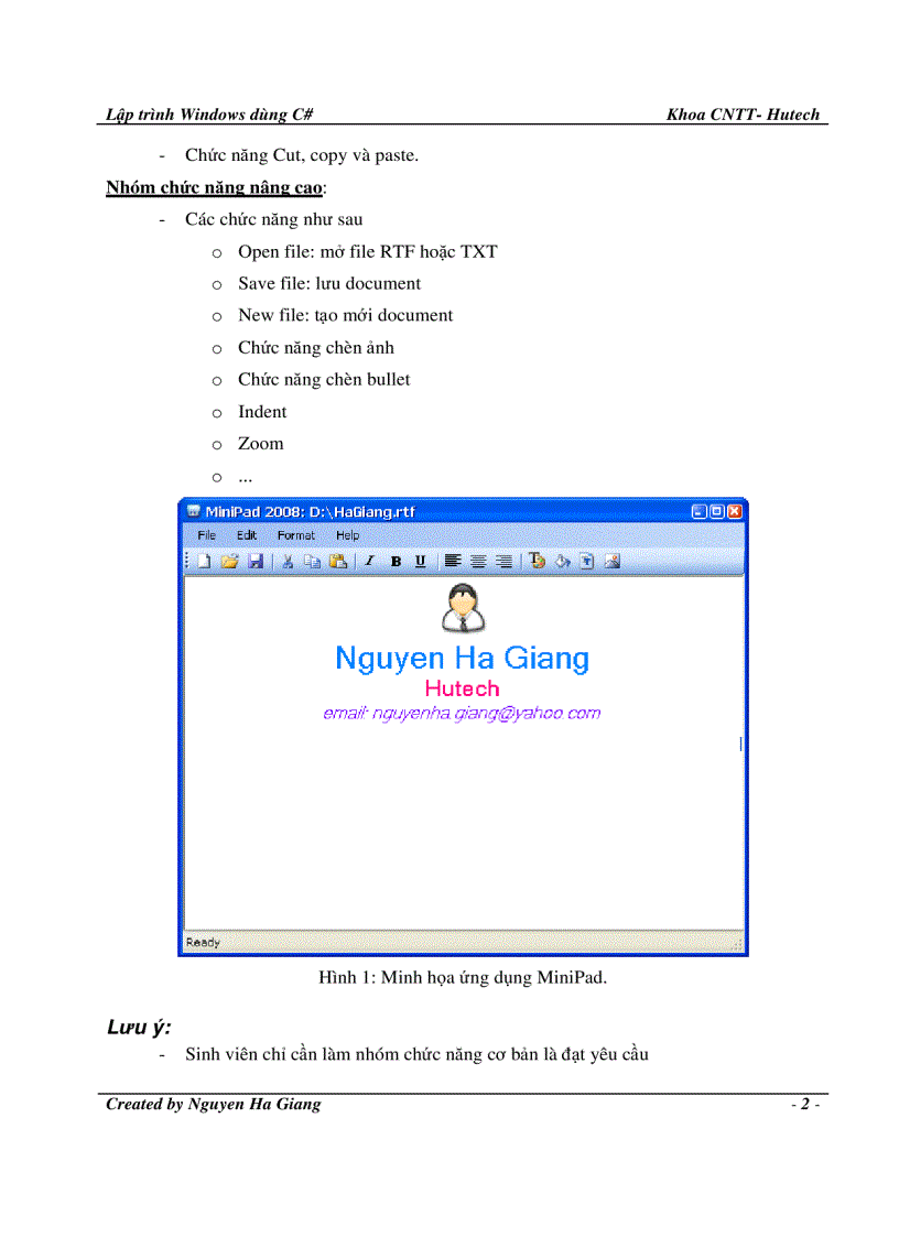 image for page Bài tập Notepad