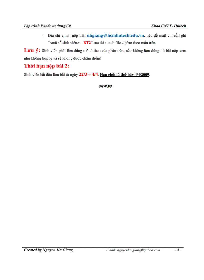image for page Homework 2 C Windows Forms cơ bản