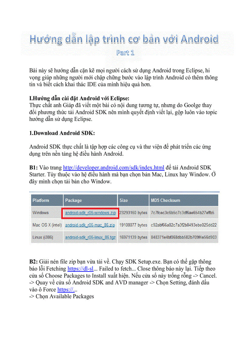 image for page Hướng dẫn cài đặt Android với Eclipse