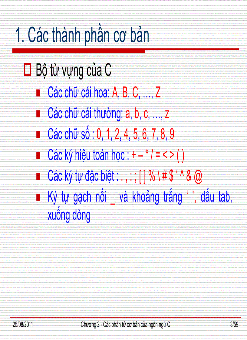 image for page Các phần tử cơ bản của ngôn ngữ c
