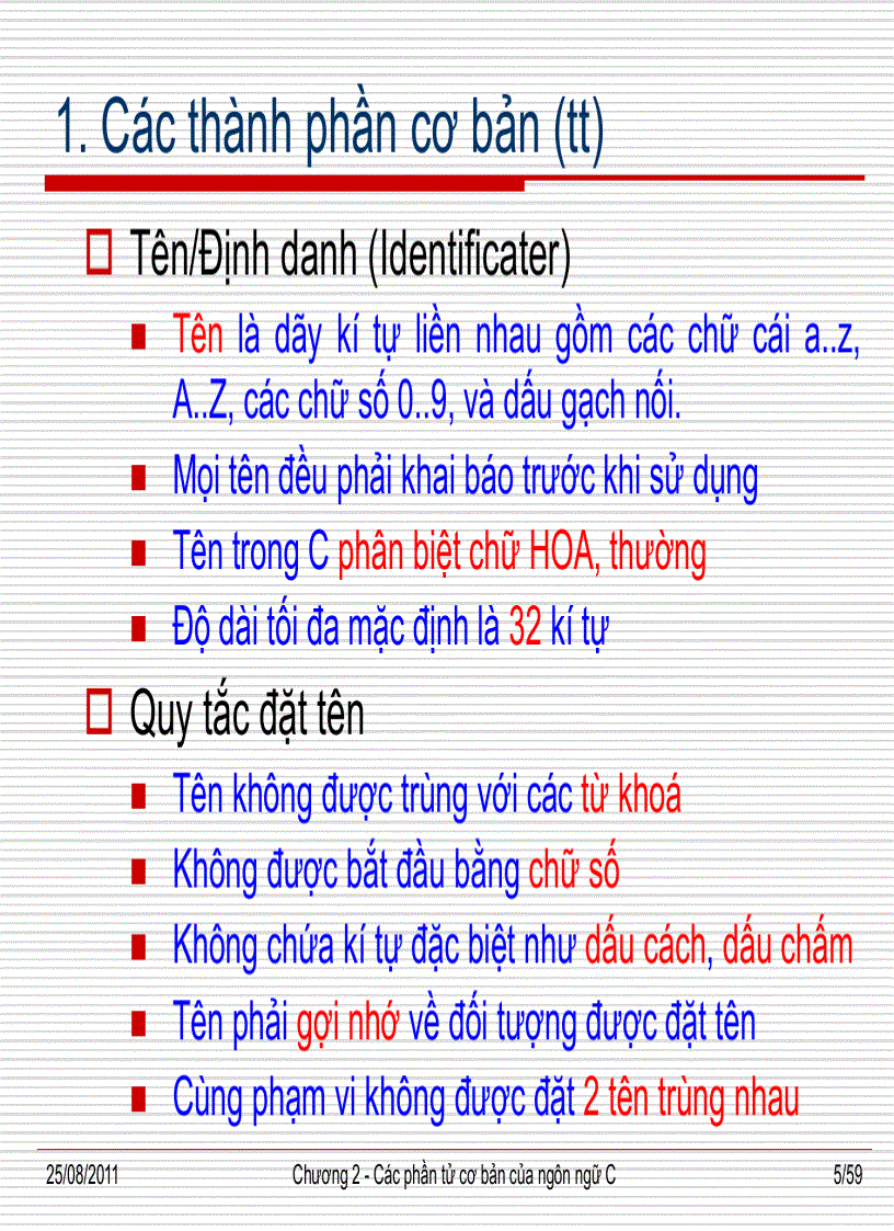 image for page Các phần tử cơ bản của ngôn ngữ c