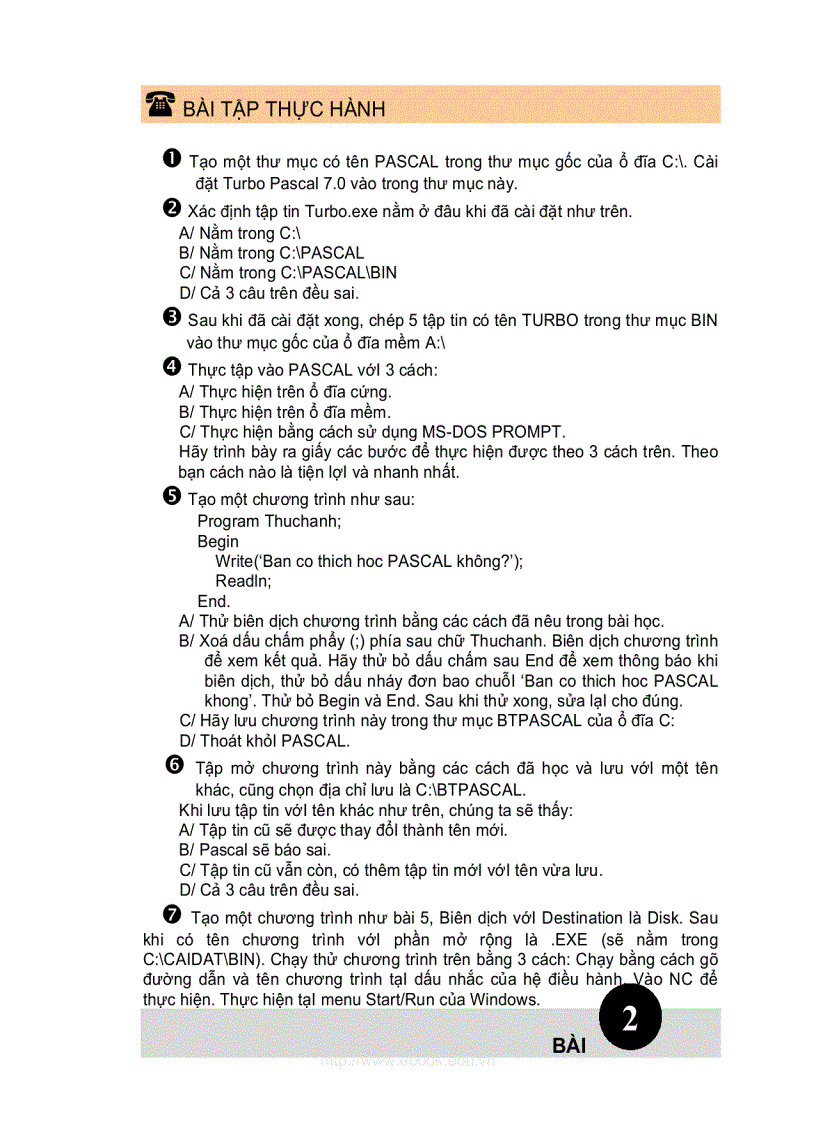 image for page Giới thiệu chương trình pascal