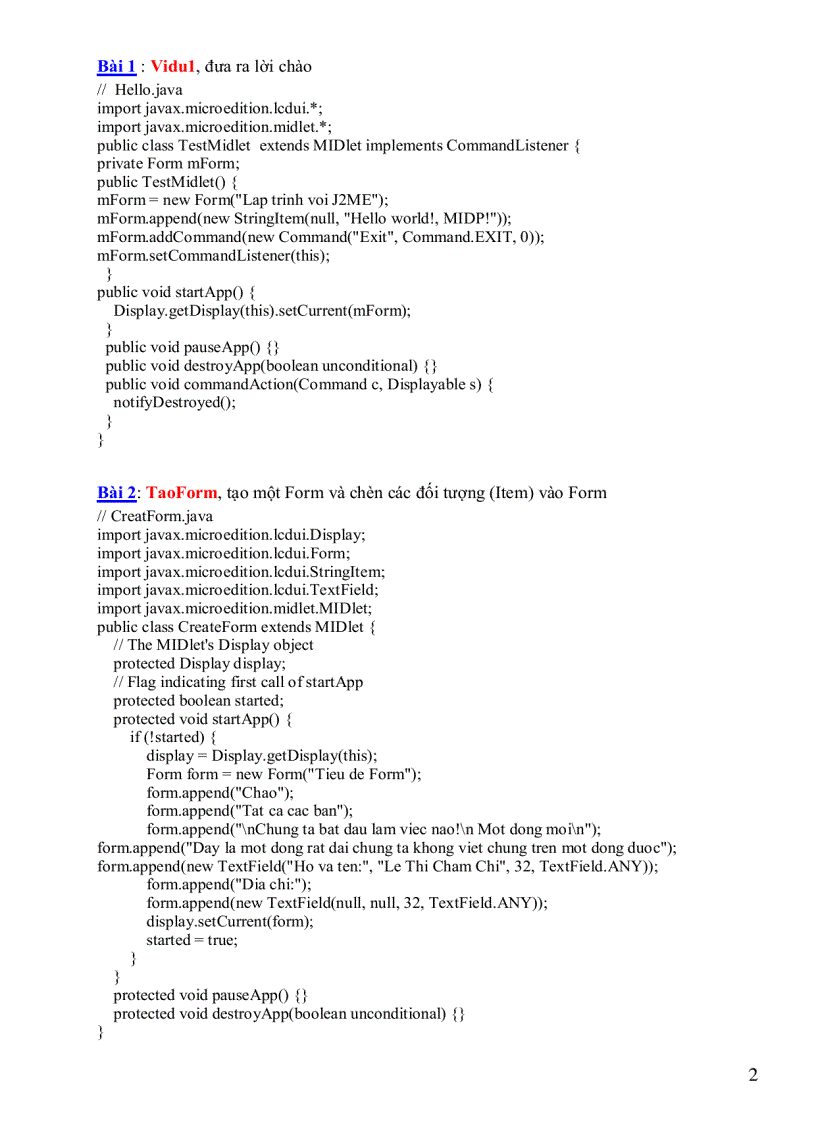 image for page Hệ thống bài tập j2me