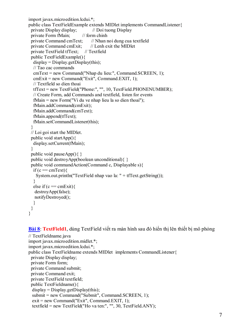 image for page Hệ thống bài tập j2me
