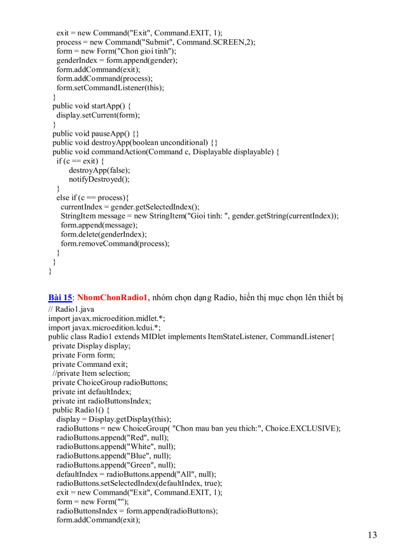 image for page Hệ thống bài tập j2me
