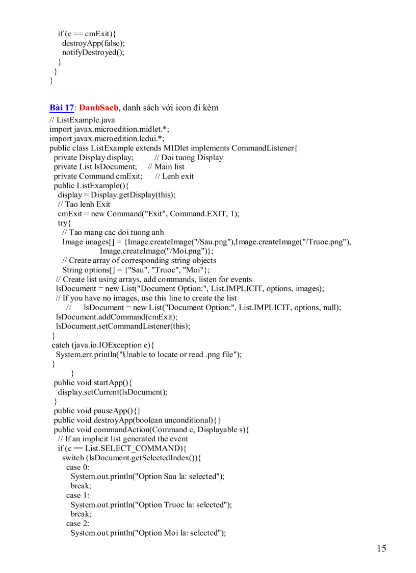 image for page Hệ thống bài tập j2me