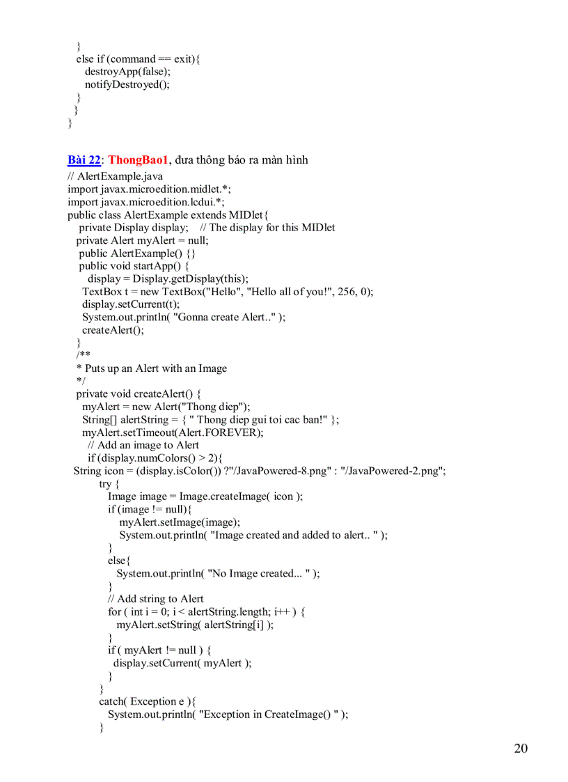 image for page Hệ thống bài tập j2me