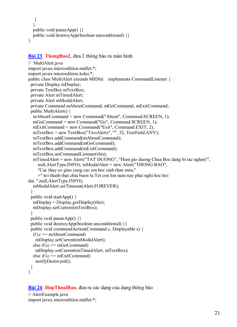 image for page Hệ thống bài tập j2me