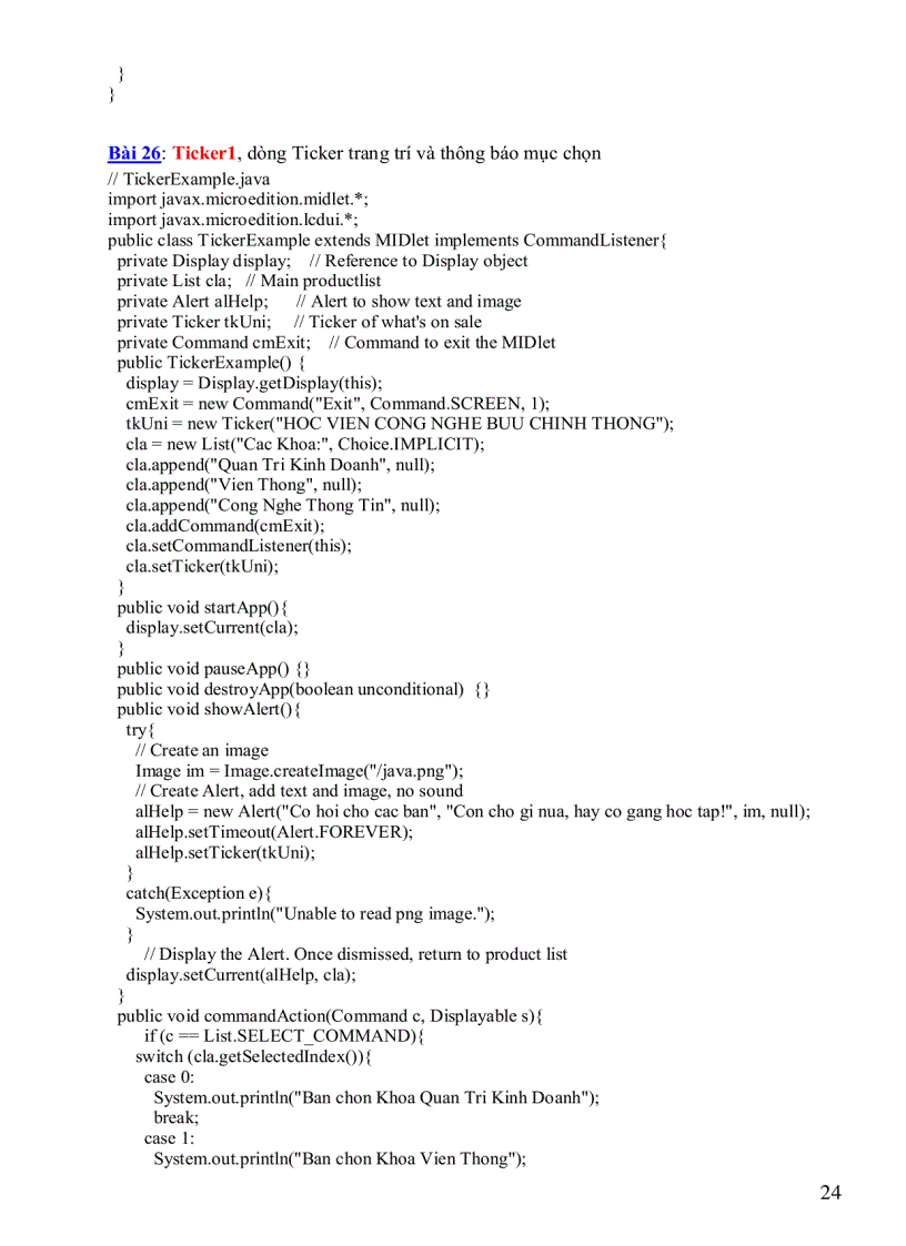 image for page Hệ thống bài tập j2me