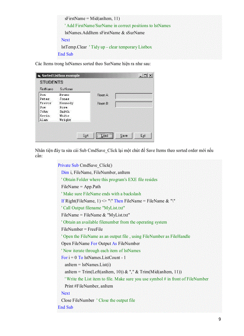 image for page Dùng List Controls