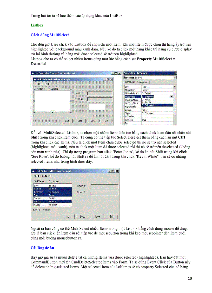 image for page Dùng List Controls