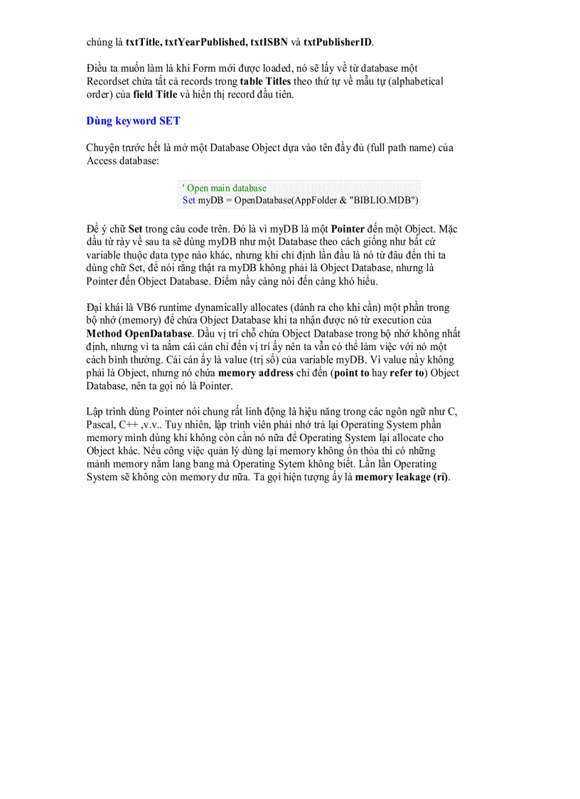 image for page Lập trình với kỹ thuật DAO